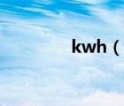 kwh（說一說kwh的簡(jiǎn)介）