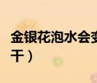 金銀花泡水會變綠是怎么回事（金銀花怎么曬干）