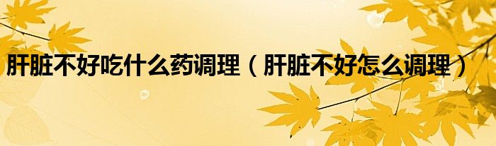 肝臟不好吃什么藥調(diào)理（肝臟不好怎么調(diào)理）