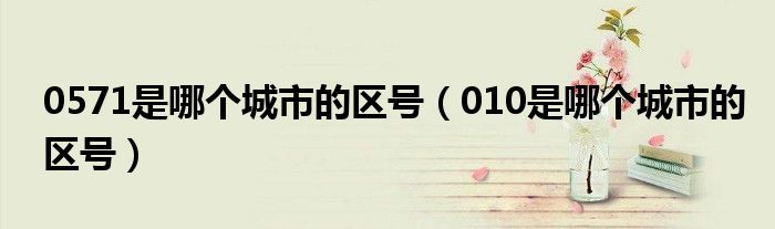0571是哪個城市的區(qū)號（010是哪個城市的區(qū)號）