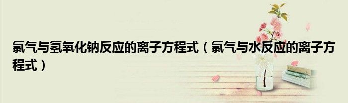 氯氣與氫氧化鈉反應的離子方程式（氯氣與水反應的離子方程式）