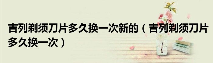 吉列剃須刀片多久換一次新的（吉列剃須刀片多久換一次）
