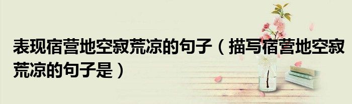 表現(xiàn)宿營地空寂荒涼的句子（描寫宿營地空寂荒涼的句子是）