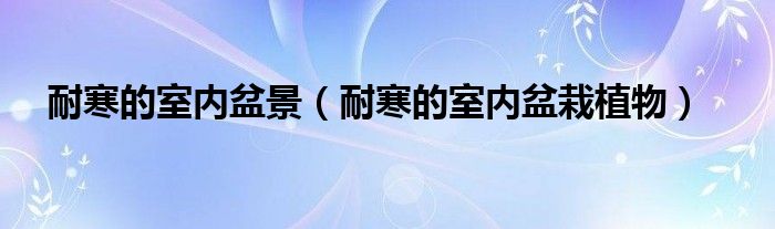 耐寒的室內(nèi)盆景（耐寒的室內(nèi)盆栽植物）