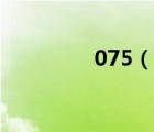 075（說一說075的簡介）