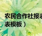 農(nóng)民合作社報表模板（農(nóng)民專業(yè)合作社財(cái)務(wù)報表模板）