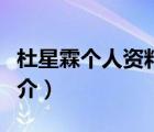 杜星霖個人資料（說一說杜星霖個人資料的簡介）