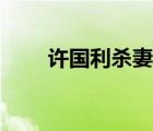 許國(guó)利殺妻細(xì)節(jié)事件全過(guò)程（許國(guó)）