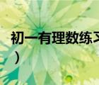 初一有理數(shù)練習(xí)題（初一有理數(shù)加減法練習(xí)題）