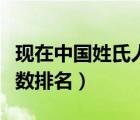 現(xiàn)在中國姓氏人數(shù)排名最少（現(xiàn)在中國姓氏人數(shù)排名）
