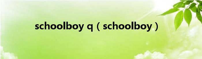 schoolboy q（schoolboy）