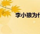 李小狼為什么叫王小明（李小狼）