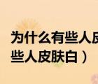 為什么有些人皮膚白有些人皮膚黑（為什么有些人皮膚白）