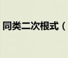 同類二次根式（說一說同類二次根式的簡介）