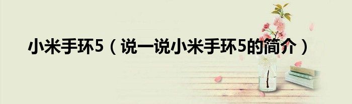 小米手環(huán)5（說(shuō)一說(shuō)小米手環(huán)5的簡(jiǎn)介）