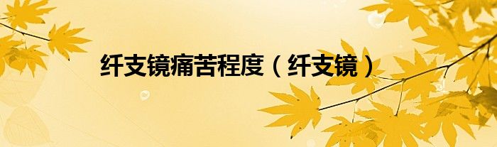 纖支鏡痛苦程度（纖支鏡）