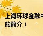 上海環(huán)球金融中心（說一說上海環(huán)球金融中心的簡介）