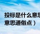 投標(biāo)是什么意思通俗點(diǎn)什么意思（投標(biāo)是什么意思通俗點(diǎn)）