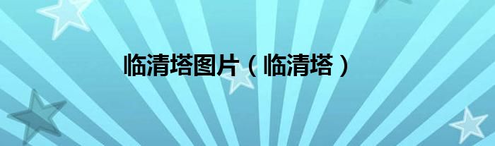臨清塔圖片（臨清塔）