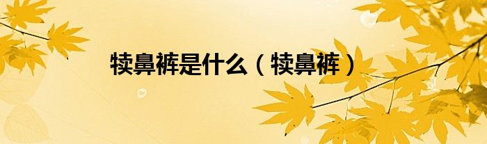 犢鼻褲是什么（犢鼻褲）