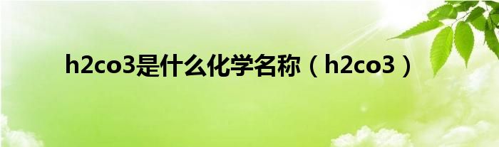 h2co3是什么化學(xué)名稱（h2co3）