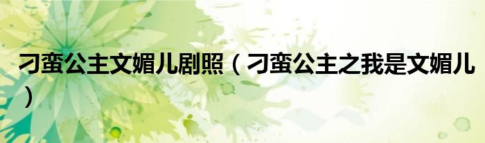 刁蠻公主文媚兒劇照（刁蠻公主之我是文媚兒）