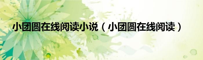 小團圓在線閱讀小說（小團圓在線閱讀）
