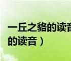 一丘之貉的讀音是什么意思是什么（一丘之貉的讀音）