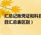 匯總記賬憑證和科目匯總表區(qū)別是什么（匯總記賬憑證和科目匯總表區(qū)別）
