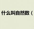 什么叫自然數(shù)（說一說什么叫自然數(shù)的簡介）