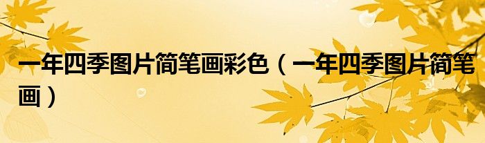 一年四季圖片簡筆畫彩色（一年四季圖片簡筆畫）