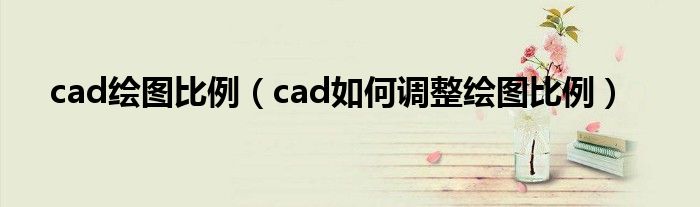 cad繪圖比例（cad如何調(diào)整繪圖比例）