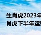 生肖虎2023年運(yùn)勢(shì)及運(yùn)程詳解每月運(yùn)程（生肖虎下半年運(yùn)勢(shì)）