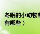 冬眠的小動物有哪些不吃不動（冬眠的小動物有哪些）