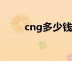cng多少錢一升（cng是什么意思）