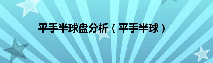 平手半球盤分析（平手半球）