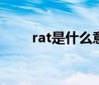 rat是什么意思?。╮at是什么意思）