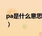 pa是什么意思（說(shuō)一說(shuō)pa是什么意思的簡(jiǎn)介）