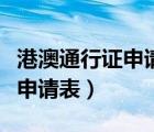 港澳通行證申請表要自己打印嗎（港澳通行證申請表）