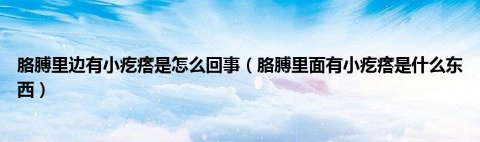 胳膊里邊有小疙瘩是怎么回事（胳膊里面有小疙瘩是什么東西）