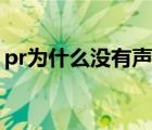 pr為什么沒有聲音軌道（pr為什么沒有聲音）