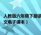 人教版六年級下冊語文電子課本2023（人教版六年級下冊語文電子課本）