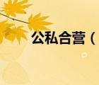 公私合營（說一說公私合營的簡介）