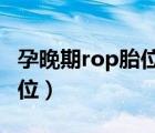 孕晚期rop胎位適合順產(chǎn)嗎（胎位ROP什么胎位）