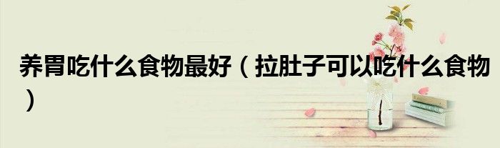 養(yǎng)胃吃什么食物最好（拉肚子可以吃什么食物）