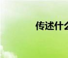 傳述什么意思（傳述的意思）