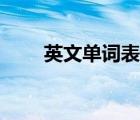英文單詞表排版技巧（英文單詞表）