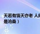 天若有情天亦老 人間正道是滄桑（天亦有情天易老人間正道是滄桑）