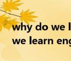 why do we learn english海報（why do we learn english）