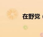 在野黨（在野黨是什么意思）